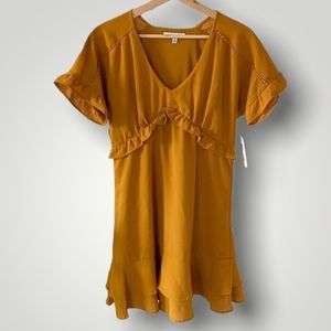 NEW✨ Mustard Yellow Short-Sleeved Dress